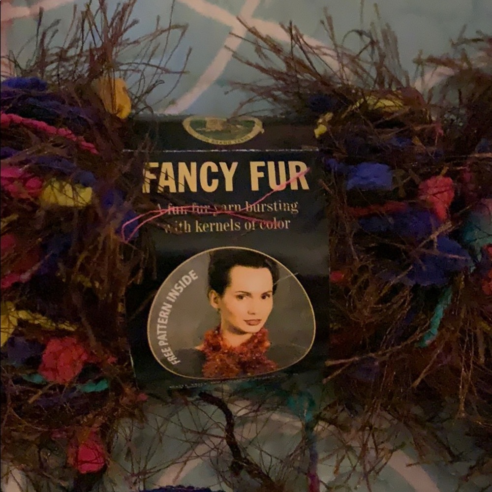 NWT chocolate brown fun fur yarn